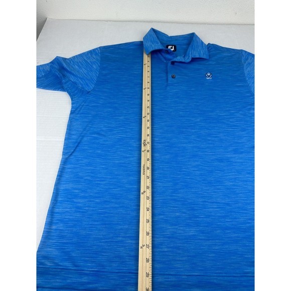 FootJoy FJ Polo Shirt Mens Large Blue Short Sleeve‎ Golf Performance - Picture 11 of 16